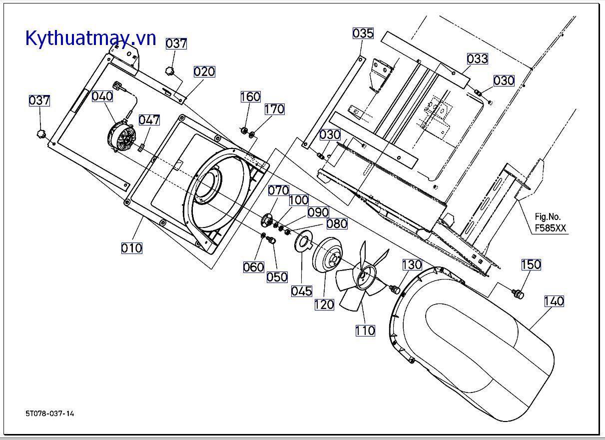 Nắp quạt ống dẫn nhỏ hơn 507066